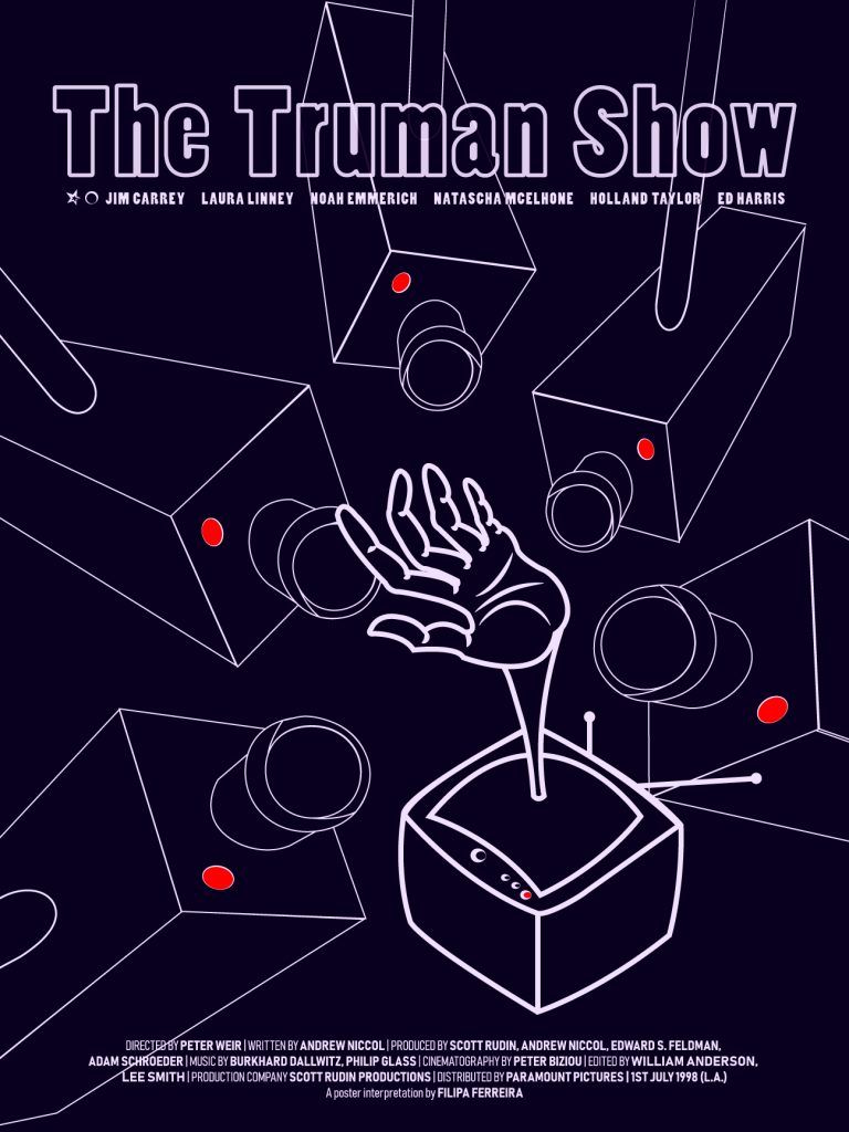 Ilustração do Póster de The Truman Show,Ilustrações, Design Gráfico, Filipa Ferreira, The Truman Show
